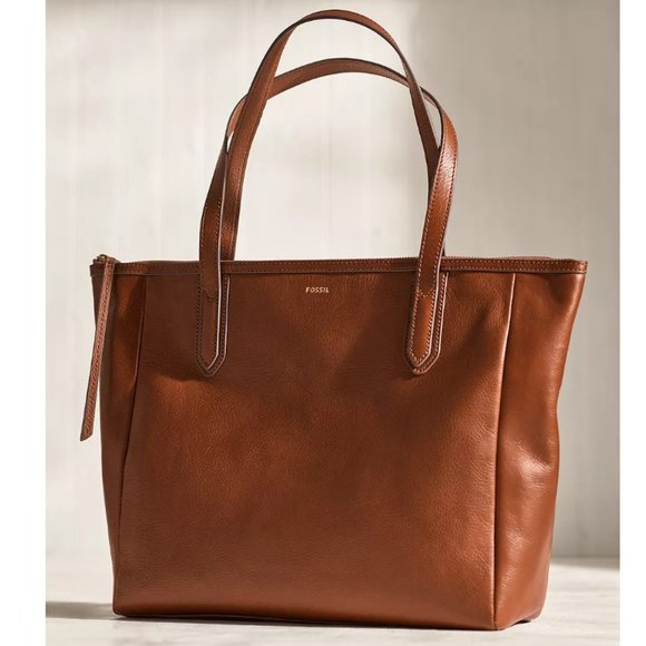 Fossil Leather Sydney Tote - Brown Natural - Picture 2 of 4